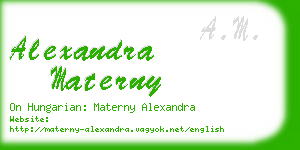 alexandra materny business card